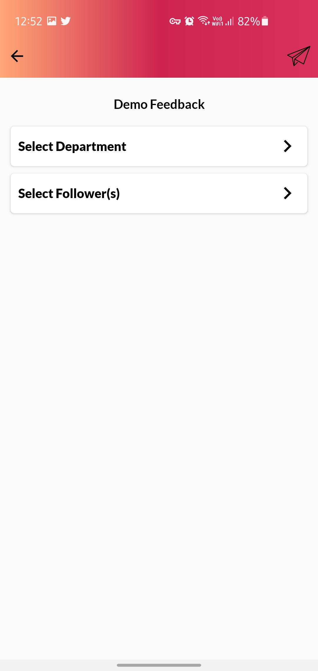 2.Select the Department and then tap on “Select Followers”.