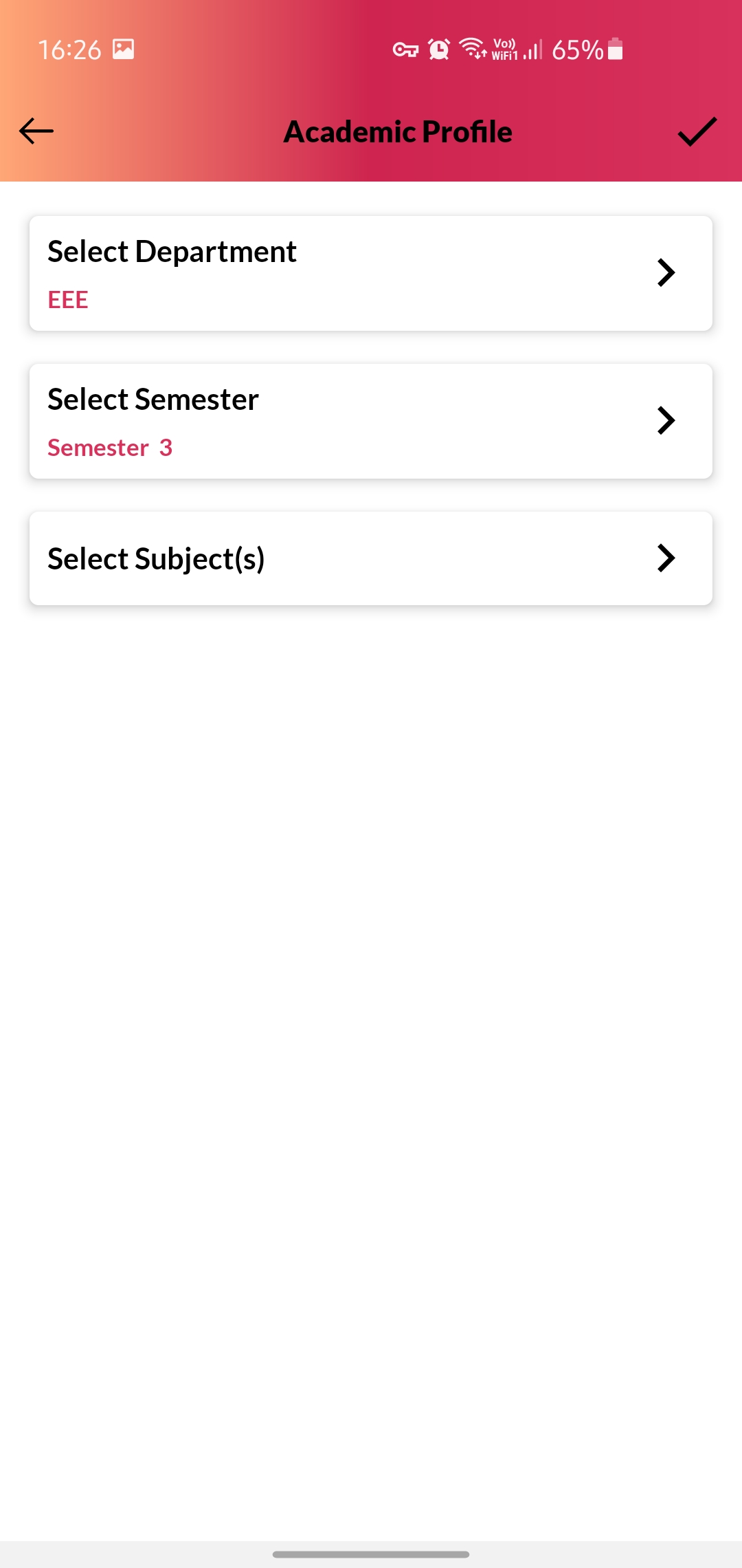 3. Please select the Department and Semester of Courses you want to teach.