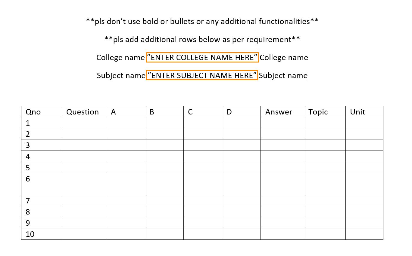 1.We can upload Multiple MCQ questions (bulk) onto the Edwisely Platform using the 